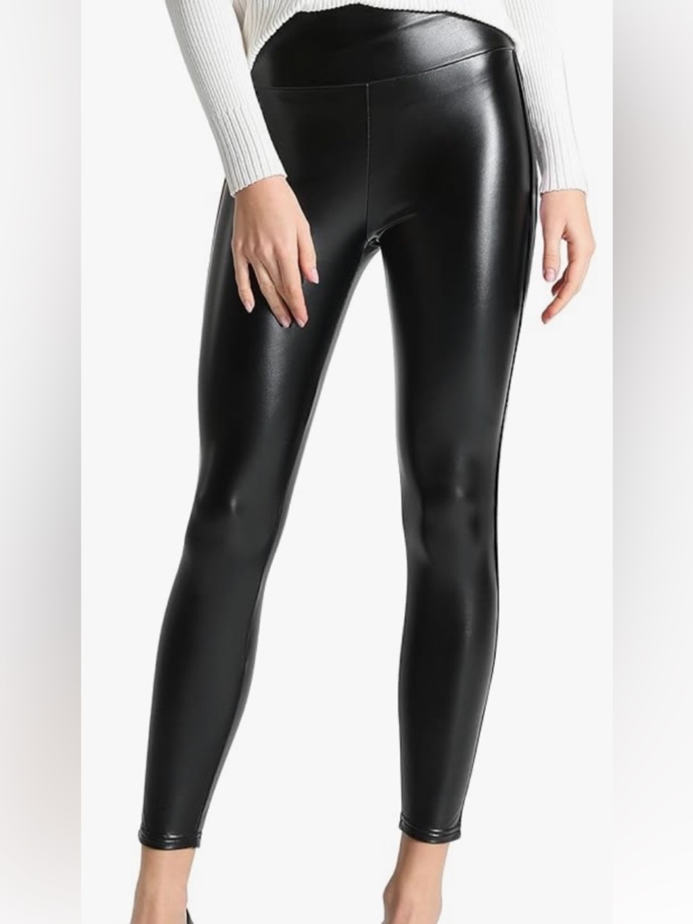 Black Faux Leather Leggings